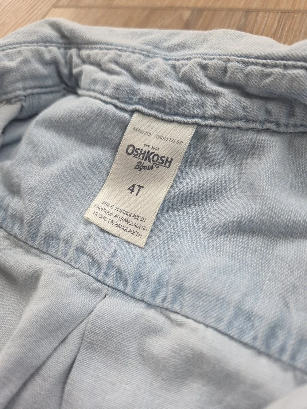 4t Oshkosh Bgosh Denim Tulle Tutu Dress